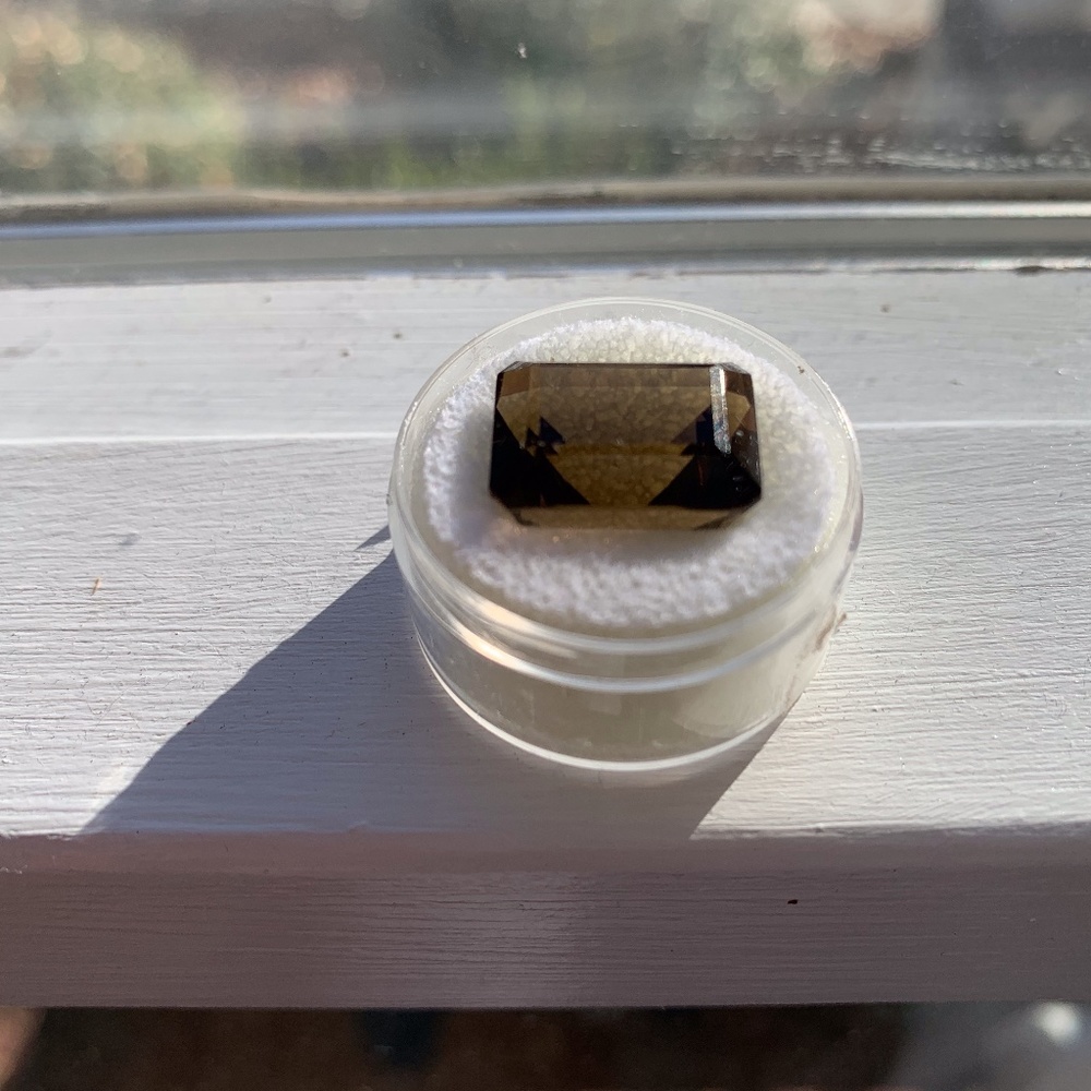 Smokey Quartz Emerald Cut Stone